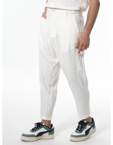 NINETEEN Chino Παντελόνι K24-1020 Off-white NINETEEN - 3