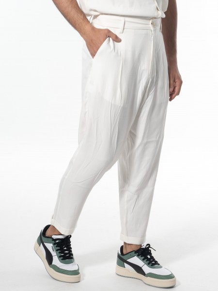 NINETEEN Chino Παντελόνι K24-1020 Off-white NINETEEN - 4