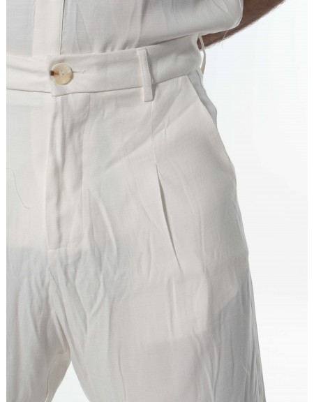 NINETEEN Chino Παντελόνι K24-1020 Off-white NINETEEN - 5