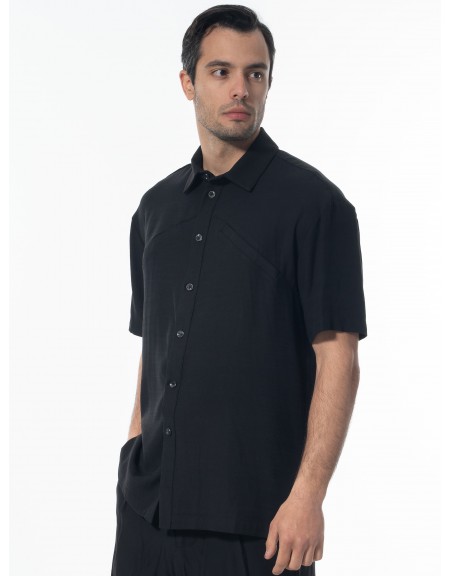 NINETEEN Short sleeve shirt K24-1016 Black NINETEEN - 3