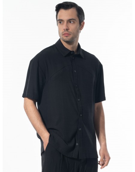 NINETEEN Short sleeve shirt K24-1016 Black NINETEEN - 4
