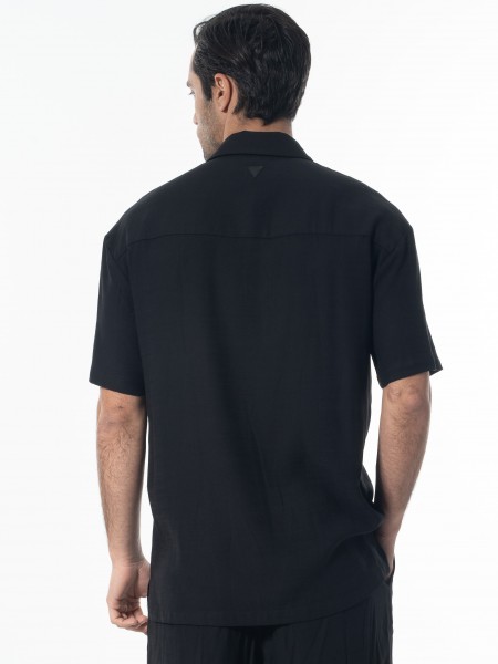 NINETEEN Short sleeve shirt K24-1016 Black NINETEEN - 2