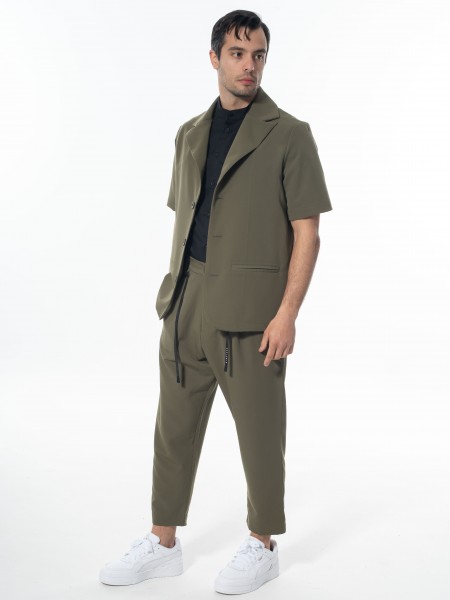 NINETEEN Short sleeve jacket K24-1031 Khaki NINETEEN - 8