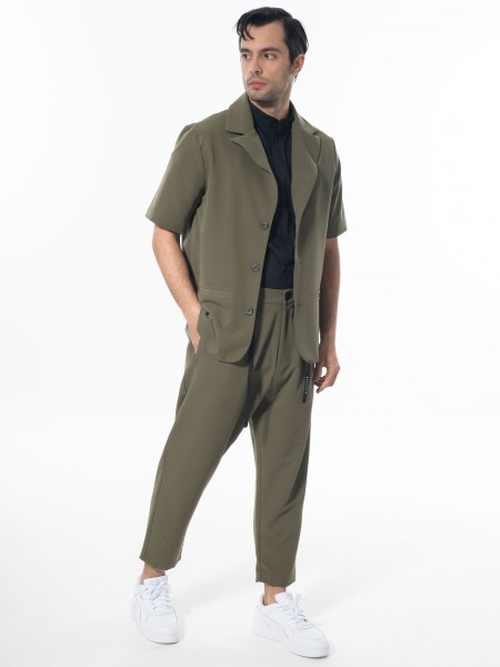 NINETEEN Short sleeve jacket K24-1031 Khaki NINETEEN - 9