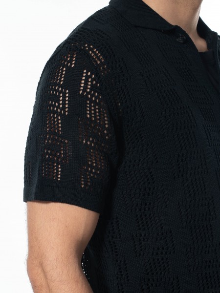 XAGON MAN Πουκάμισο κοντομάνικο 2JX0703 Μαύρο XAGON MAN - 5