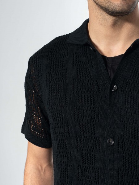 XAGON MAN Πουκάμισο κοντομάνικο 2JX0703 Μαύρο XAGON MAN - 6