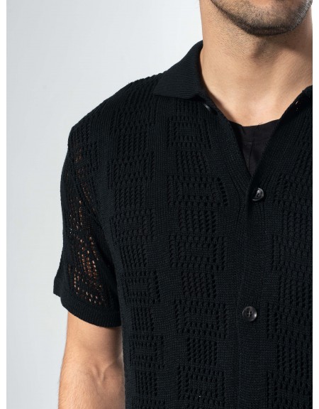 XAGON MAN Πουκάμισο κοντομάνικο 2JX0703 Μαύρο XAGON MAN - 6