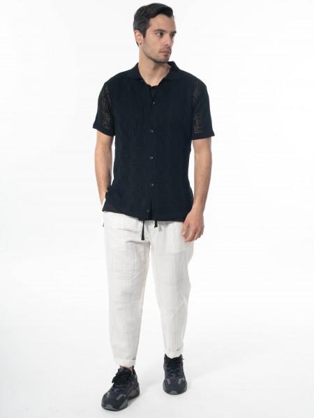 XAGON MAN Πουκάμισο κοντομάνικο 2JX0703 Μαύρο XAGON MAN - 8