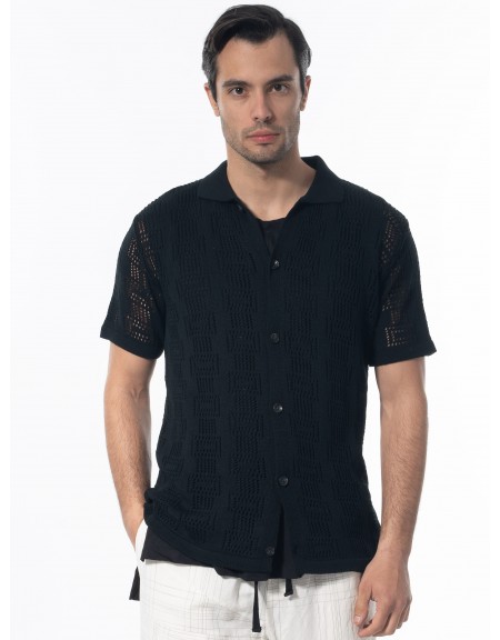 XAGON MAN Πουκάμισο κοντομάνικο 2JX0703 Μαύρο XAGON MAN - 11