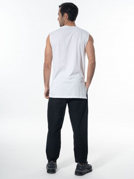 LA HAINE Linen pants 3B LM143 Black - Off-white LA HAINE - 7