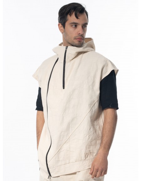 LA HAINE Ζακέτα αμάνικη 3B LM135 Off-white LA HAINE - 3