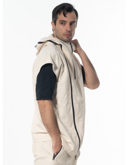 LA HAINE Ζακέτα αμάνικη 3B LM135 Off-white LA HAINE - 4