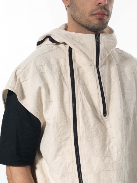 LA HAINE Ζακέτα αμάνικη 3B LM135 Off-white LA HAINE - 5