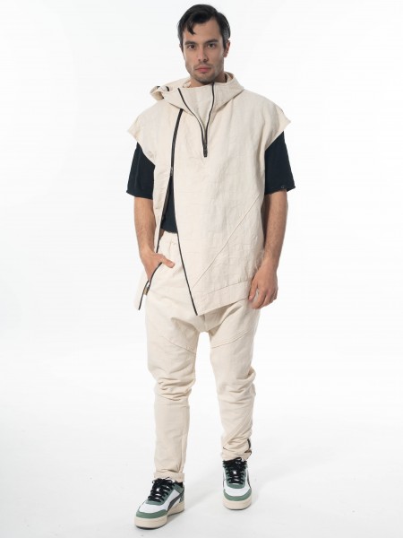 LA HAINE Ζακέτα αμάνικη 3B LM135 Off-white LA HAINE - 7