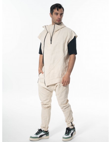 LA HAINE Ζακέτα αμάνικη 3B LM135 Off-white LA HAINE - 9