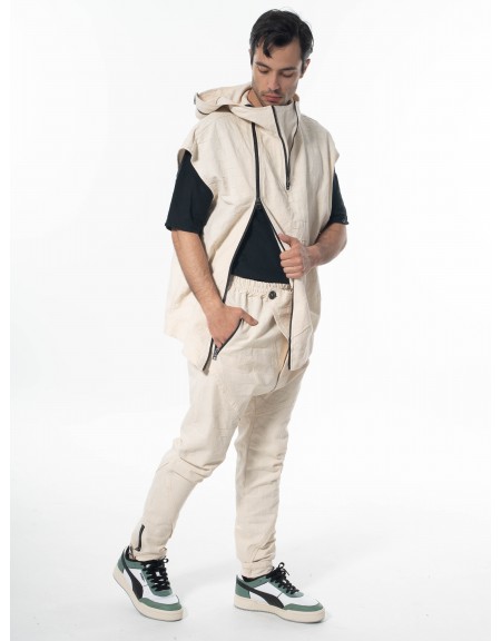 LA HAINE Sleeveless cardigan 3B LM135 Off-white LA HAINE - 10
