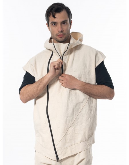 LA HAINE Ζακέτα αμάνικη 3B LM135 Off-white LA HAINE - 11