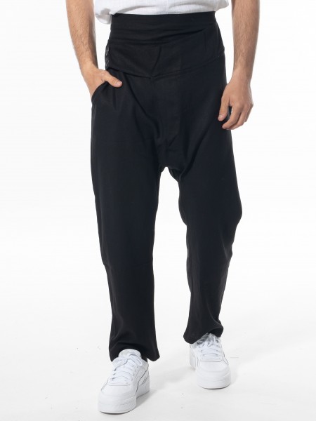 LA HAINE Παντελόνι λινό 3B LM100 Μαύρο LA HAINE - 11