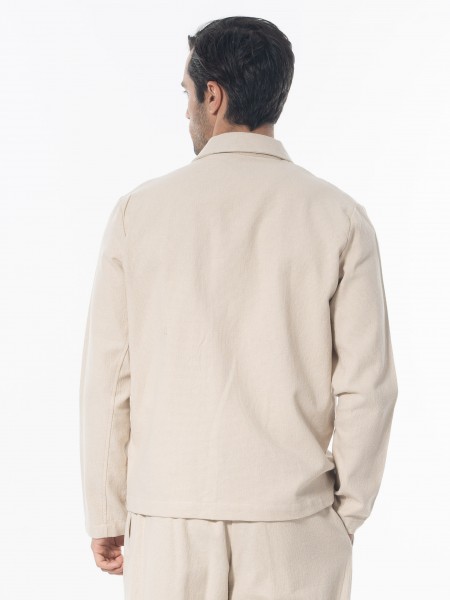 XAGON MAN Jacket - Yarn jacket 2ZUK397 Beige XAGON MAN - 2