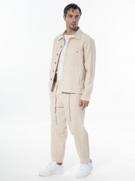 XAGON MAN Jacket - Yarn jacket 2ZUK397 Beige XAGON MAN - 6