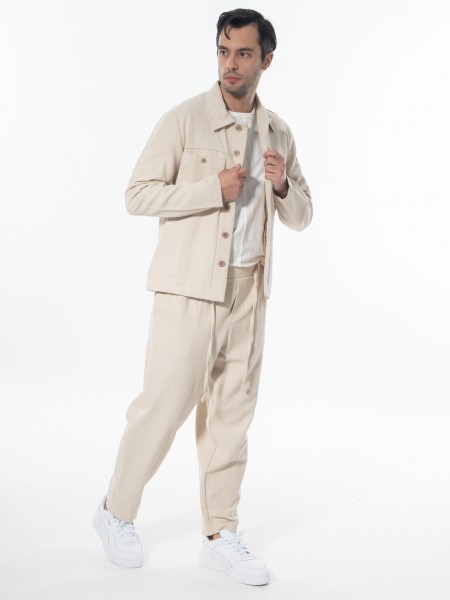 XAGON MAN Jacket - Yarn jacket 2ZUK397 Beige XAGON MAN - 8