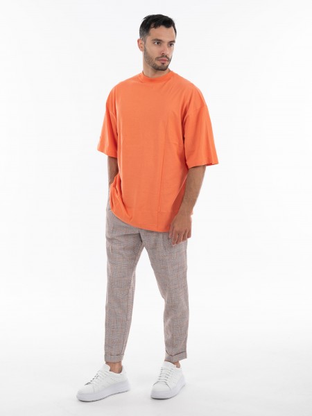 OVER-D Παντελόνι OE1S2S4P10 Γκρι - Κεραμμυδί OVER-D - 6