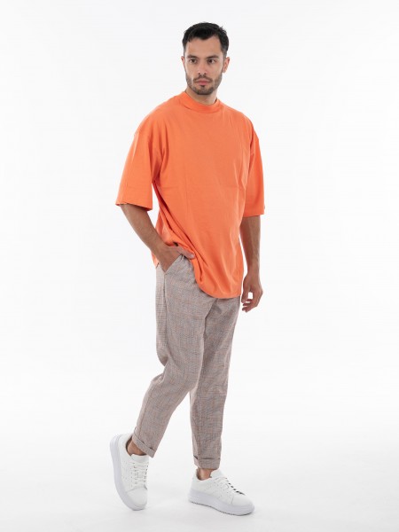 OVER-D Παντελόνι OE1S2S4P10 Γκρι - Κεραμμυδί OVER-D - 7