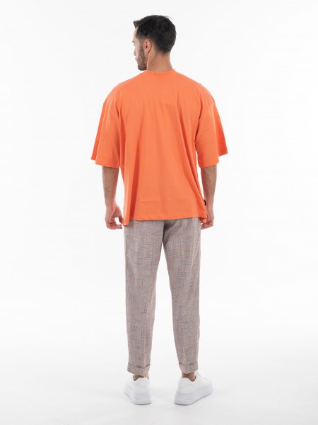 OVER-D Παντελόνι OE1S2S4P10 Γκρι - Κεραμμυδί OVER-D - 8