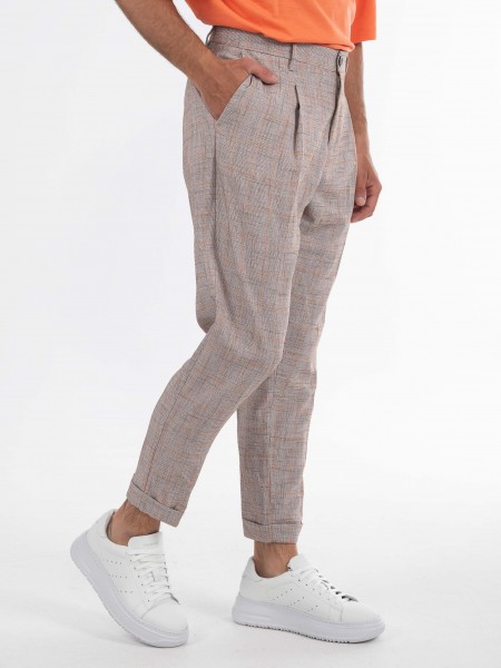 OVER-D Παντελόνι OE1S2S4P10 Γκρι - Κεραμμυδί OVER-D - 3