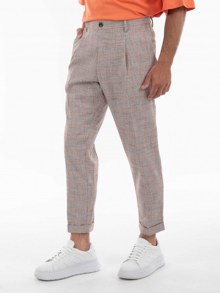 OVER-D Παντελόνι OE1S2S4P10 Γκρι - Κεραμμυδί OVER-D - 2