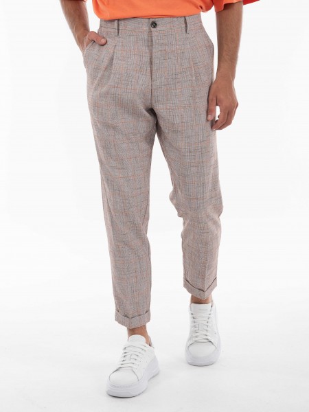 OVER-D Παντελόνι OE1S2S4P10 Γκρι - Κεραμμυδί OVER-D - 1