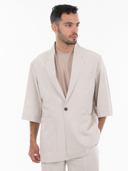 OVER-D Σακάκι κοντομάνικο OE1S2S4G18 Μπεζ OVER-D - 1