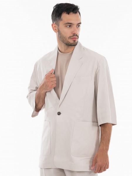 OVER-D Σακάκι κοντομάνικο OE1S2S4G18 Μπεζ OVER-D - 3