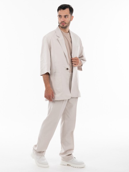 OVER-D Σακάκι κοντομάνικο OE1S2S4G18 Μπεζ OVER-D - 12