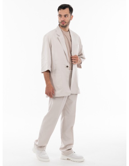 OVER-D Σακάκι κοντομάνικο OE1S2S4G18 Μπεζ OVER-D - 12