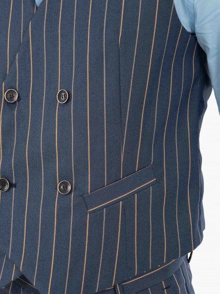 OVER-D Γιλέκο OE1S2S4I05 Μπλε - Καφέ OVER-D - 5