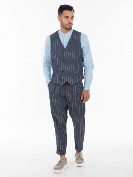 OVER-D Γιλέκο OE1S2S4I05 Μπλε - Καφέ OVER-D - 10