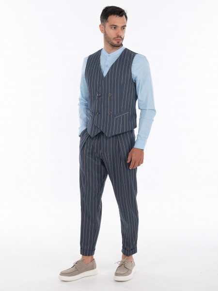 OVER-D Γιλέκο OE1S2S4I05 Μπλε - Καφέ OVER-D - 11