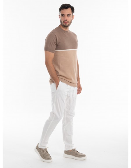 OVER-D T-shirt νημάτινο OE1S2S4M10 Καφέ - Μπεζ OVER-D - 8