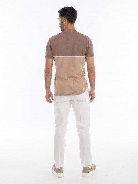 OVER-D T-shirt νημάτινο OE1S2S4M10 Καφέ - Μπεζ OVER-D - 9