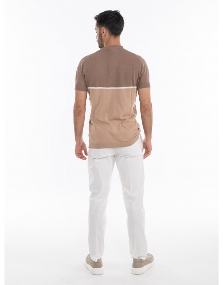 OVER-D T-shirt νημάτινο OE1S2S4M10 Καφέ - Μπεζ OVER-D - 9