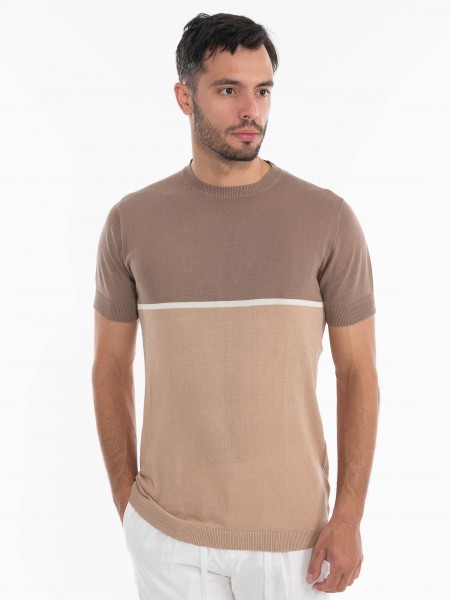 OVER-D T-shirt νημάτινο OE1S2S4M10 Καφέ - Μπεζ OVER-D - 10