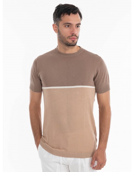 OVER-D T-shirt νημάτινο OE1S2S4M10 Καφέ - Μπεζ OVER-D - 10