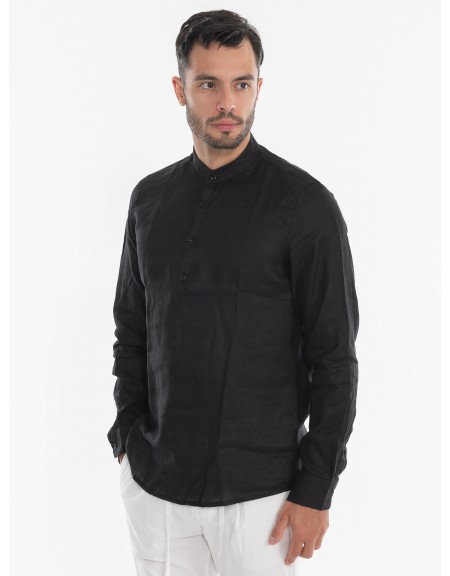 OVER-D Linen shirt mao OE1S2S4C48 Black OVER-D - 1