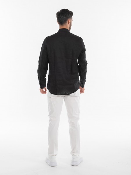 OVER-D Linen shirt mao OE1S2S4C48 Black OVER-D - 9