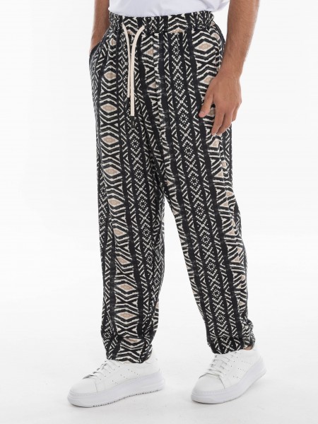 XAGON MAN Linen pants 1ZXAG83 Black XAGON MAN - 1