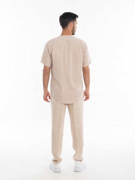 OVER-D Πουκάμισο κοντομάνικο OE1S2S4C51 Μπεζ OVER-D - 13