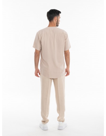 OVER-D Πουκάμισο κοντομάνικο OE1S2S4C51 Μπεζ OVER-D - 13