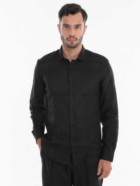 OVER-D Linen Shirt OE1S2S4C49 Black OVER-D - 2