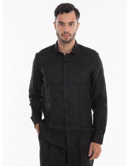 OVER-D Linen Shirt OE1S2S4C49 Black OVER-D - 2